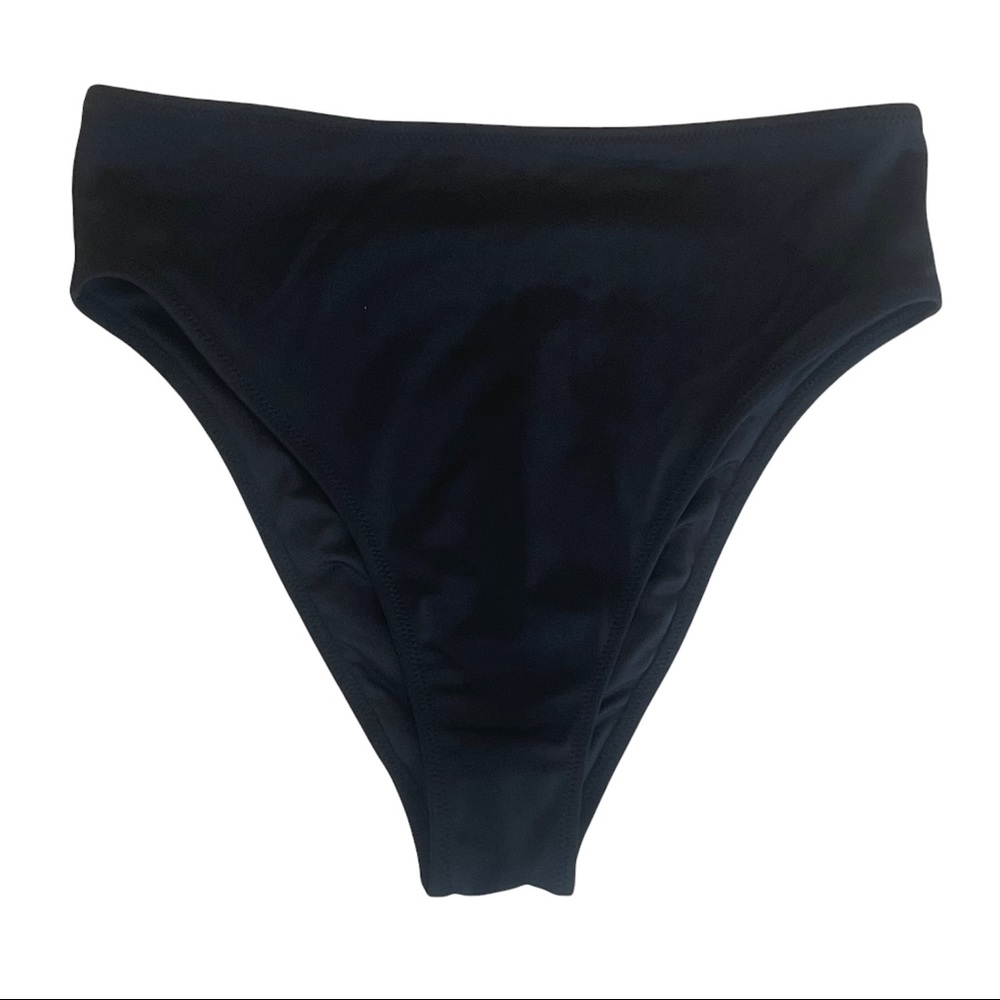 Shade & Shore Black High Rise Bikini Swim Bottoms Size Small